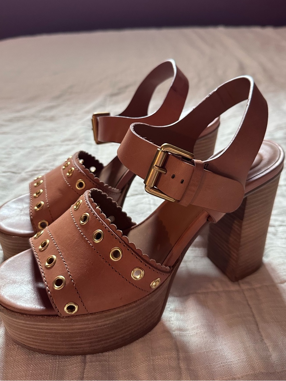 See by Chloe leather block heels